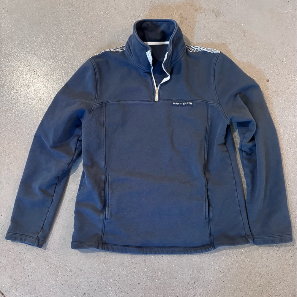 Happy Earth Navy Quarter-Zip Pullover